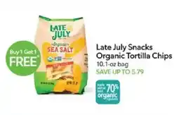 Publix Late July Snacks Organic Tortilla Chips offer