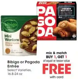 Kroger Bibigo or Pagoda Entrée offer