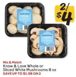 Winn Dixie Know & Love Whole or Sliced White Mushrooms offer