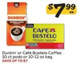 Winn Dixie Dunkin' or Café Bustelo Coffee offer