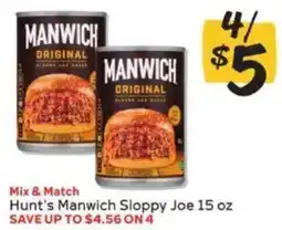 Winn Dixie Hunt's Manwich Sloppy Joe offer