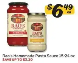 Winn Dixie Rao's Homemade Pasta Sauce offer
