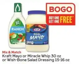 Winn Dixie Kraft Mayo or Miracle Whip or Wish-Bone Salad Dressing offer