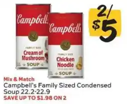 Winn Dixie Campbell's Family Sized Condensed Soup offer