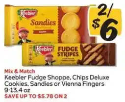 Winn Dixie Keebler fudge shoppe, chips deluxe cookies, sandies or vienna fingers offer