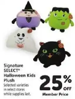 Safeway Signature Select Halloween Kids Plush offer