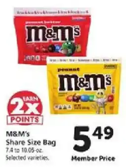 Safeway M&M's Share Size Bag offer