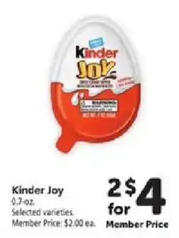 Safeway Kinder Joy offer