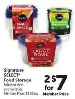 Safeway Signature Select Food Storage offer