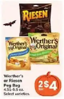 Jewel-Osco Werther's or Riesen Peg Bag offer