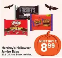 Jewel-Osco Hershey's Halloween Jumbo Bags offer