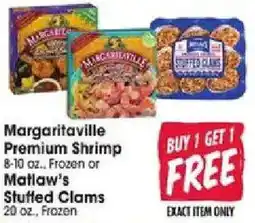 Jewel-Osco Margaritaville Premium Shrimp or Matlaw's Stuffed Clams offer