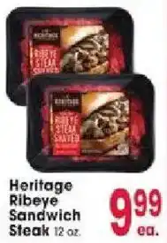 Jewel-Osco Heritage Ribeye Sandwich Steak offer