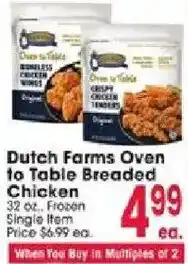 Jewel-Osco Dutch Farms Oven to Table Breaded Chicken offer