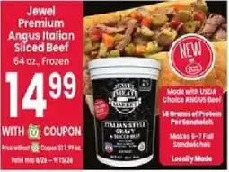 Jewel-Osco Jewel premium angus italian sliced beef offer