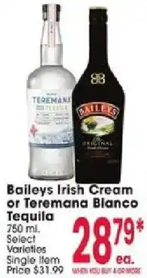 Jewel-Osco Baileys Irish Cream or Teremana Blanco Tequila offer