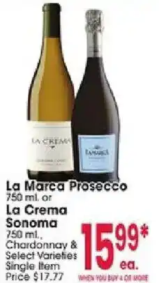 Jewel-Osco La Marca Prosecco or La Crema Sonoma offer