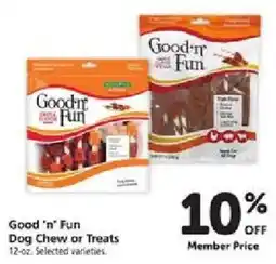 Safeway Good 'n' Fun Dog Chew or Treats offer