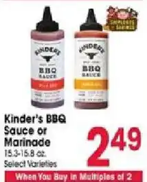 Jewel-Osco Kinder's BBQ Sauce or Marinade offer