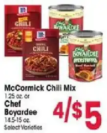 Jewel-Osco McCormick Chili Mix offer