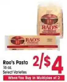 Jewel-Osco Rao's Pasta offer