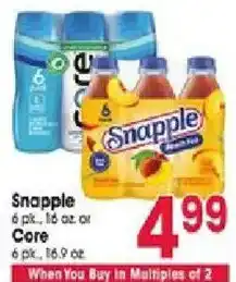 Jewel-Osco Snapple or Core offer