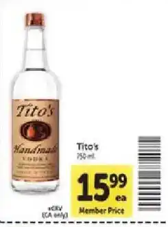 Safeway Tito's Handmade Vodka offer