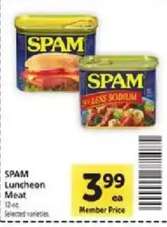 Safeway Spam luncheon meat offer