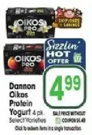 Jewel-Osco Dannon Oikos Protein Yogurt offer