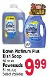 Jewel-Osco Dawn Platinum Plus Dish Soap offer