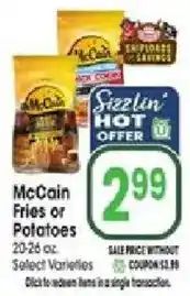 Jewel-Osco McCain Fries or Potatoes offer