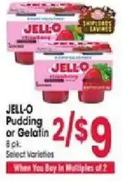 Jewel-Osco Jell-o Pudding or Gelatin offer