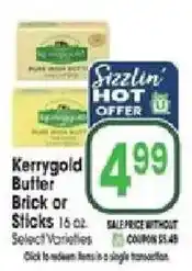 Jewel-Osco Kerrygold butter brick or sticks offer