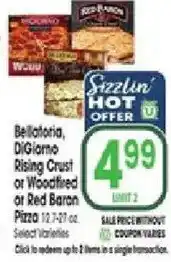 Jewel-Osco Bellatoria, DiGiorno Rising Crust or Woodfired or Red Baron Pizza offer