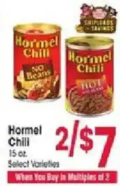 Jewel-Osco Hormel Chili offer