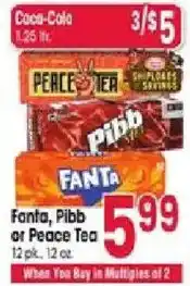 Jewel-Osco Fanta, Pibb or Peace Tea offer