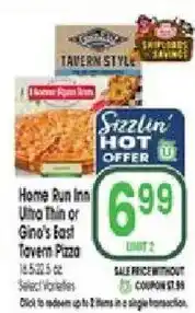 Jewel-Osco Home Run Inn Ultra Thin or Gino's Easy Tavern Pizza offer