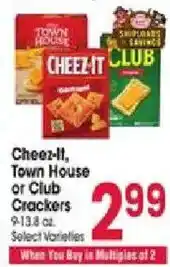 Jewel-Osco Cheez-It, Town House or Club Crackers offer