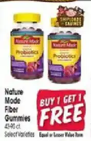 Jewel-Osco Nature Made Fiber Gummies offer