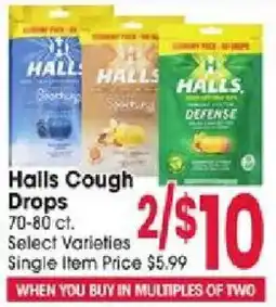 Jewel-Osco Halls Cough Drops offer