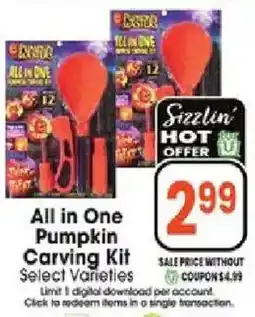 Jewel-Osco Caster All in One Pumpkin Carving Kit offer