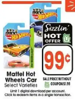 Jewel-Osco Mattel Hot Wheels Car offer