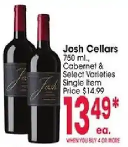 Jewel-Osco Josh Cellars Cabernet & Select Varieties offer