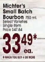 Jewel-Osco Michter's small batch bourbon offer