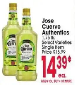 Jewel-Osco Jose Cuervo Authentic offer