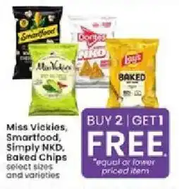 Albertsons Miss Vickie's, Smartfood, Simply Nkd, Baked Chips offer