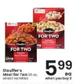 Albertsons Stouffer's Meal for Two offer
