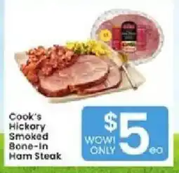 Albertsons Cook's Hickory Smoked Bone-In Ham Steak offer