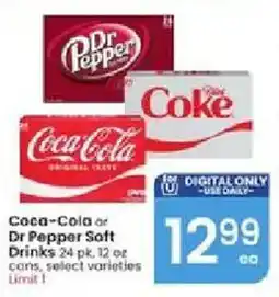 Albertsons Coca-Cola or Dr Pepper Salt Drinks offer
