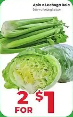 Supermercado El Rancho Apio o Lechuga Bola offer